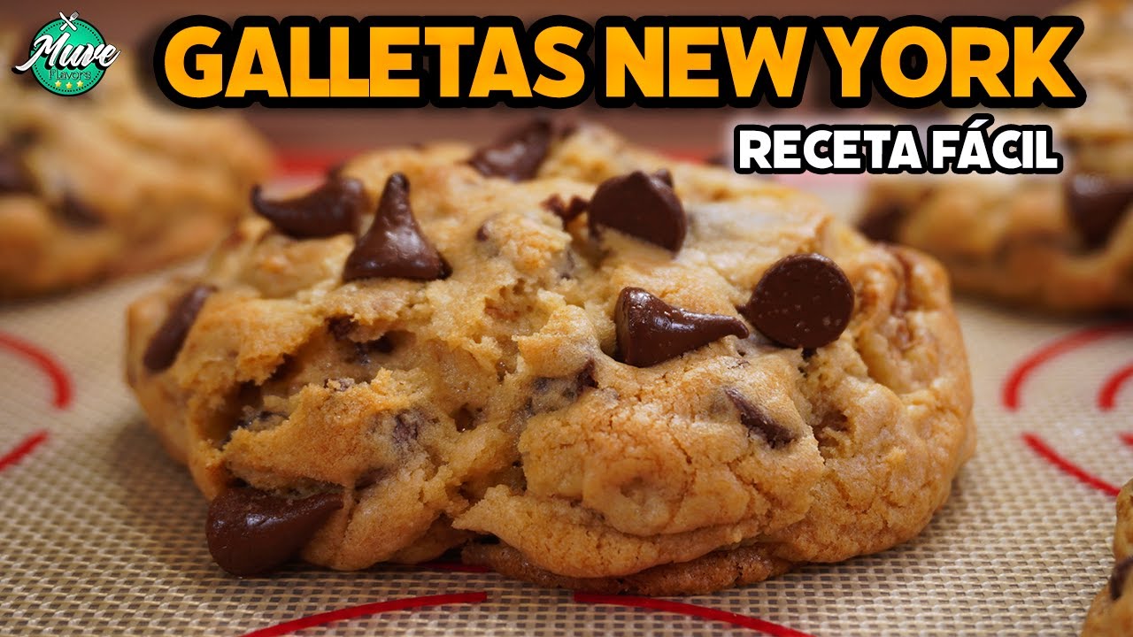 La MEJOR receta de GALLETAS ESTILO NEW YORK ¡paso a paso y sin fallar! | Muve Flavors