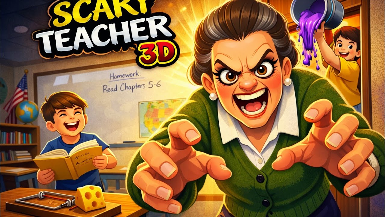 I play first time scary teacher 3D
