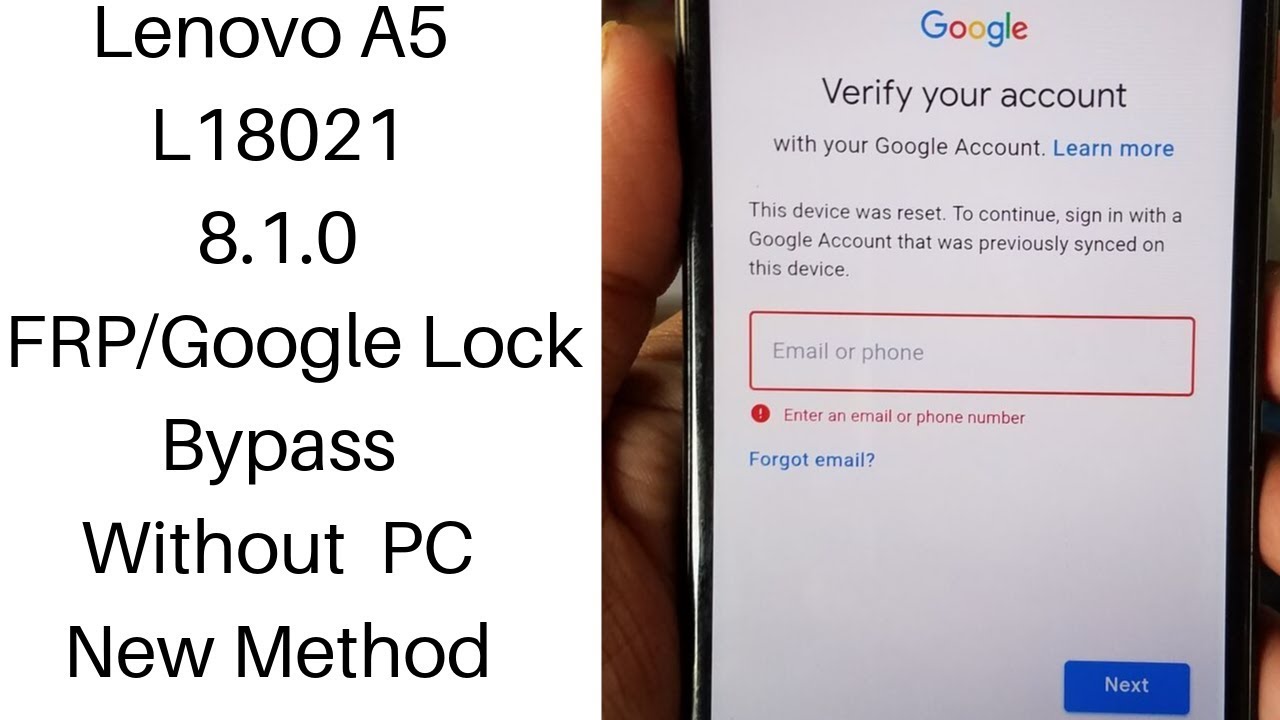 Lenovo A5 L18021 FRP/Google Lock Bypass Without PC New Method
