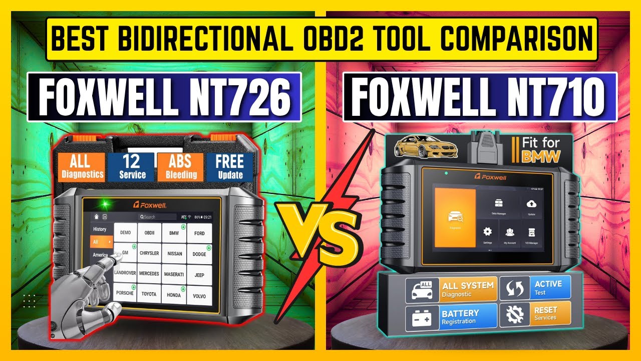 FOXWELL NT710 против NT726 &mdash; лучшее сравнение двунаправленных инструментов OBD2!