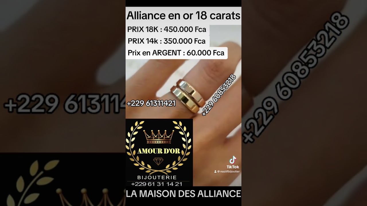 Alliance en or 18 carats