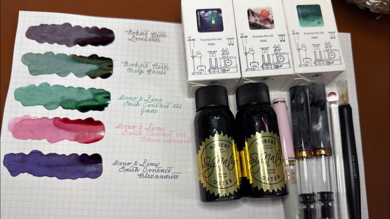 🌸Inking some pens, Ink swatching and new ink!🌸