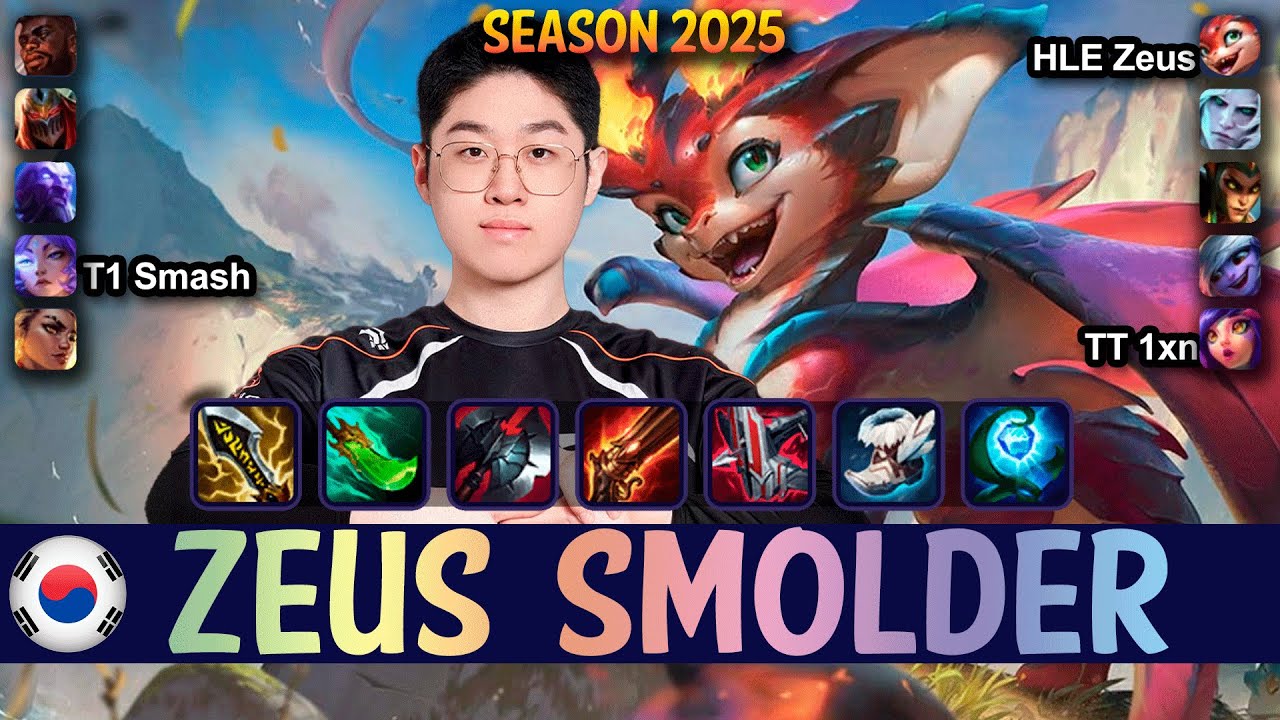 HLE Zeus SMOLDER vs K'SANTE Top - Patch 25.15 KR Ranked | lolrec