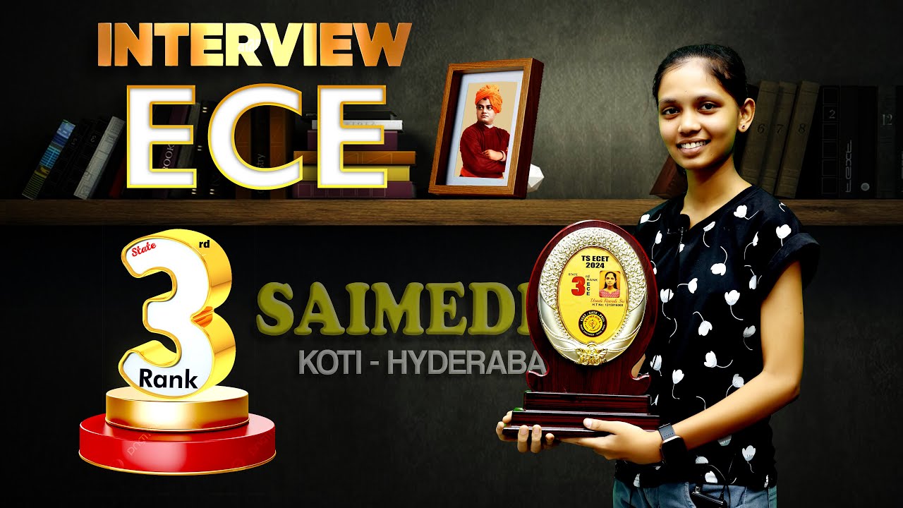 Toppers Talk || ECET-2024 || ECE State 3rd Ranker || Uradi Ravali Sri || Saimedha Koti - Hyd