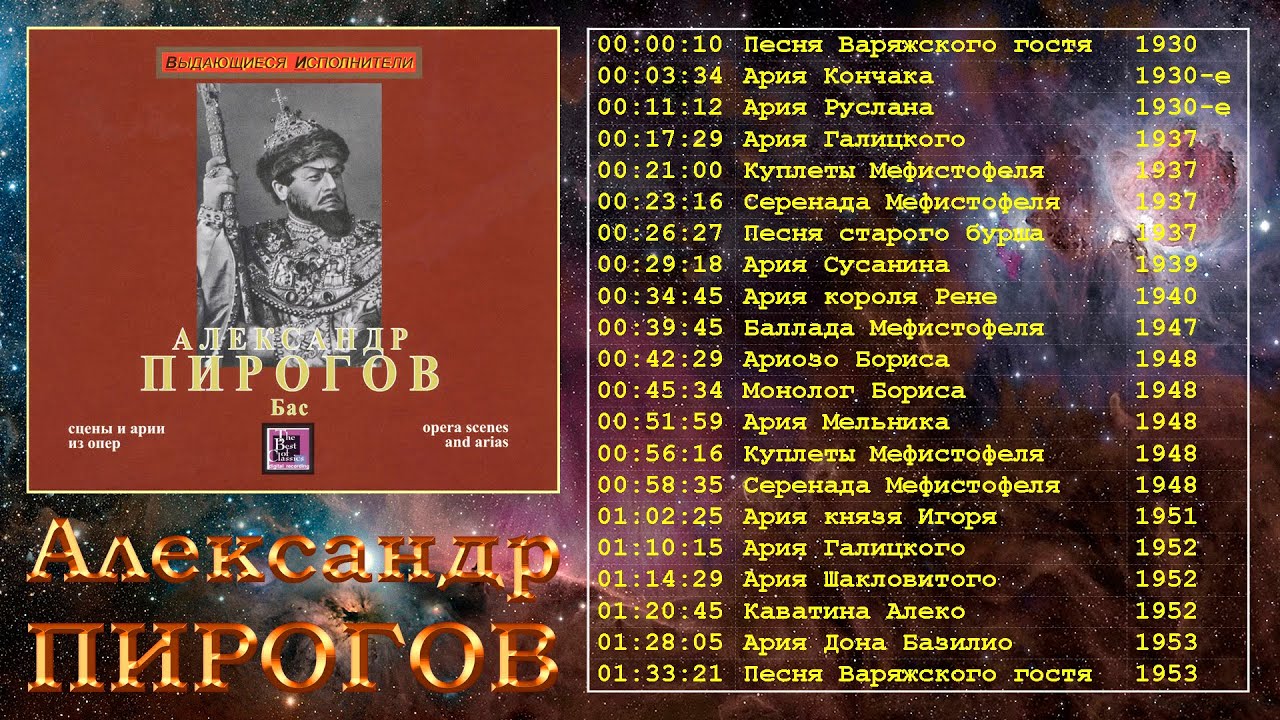 Пирогов Александр -- Опера избранная
