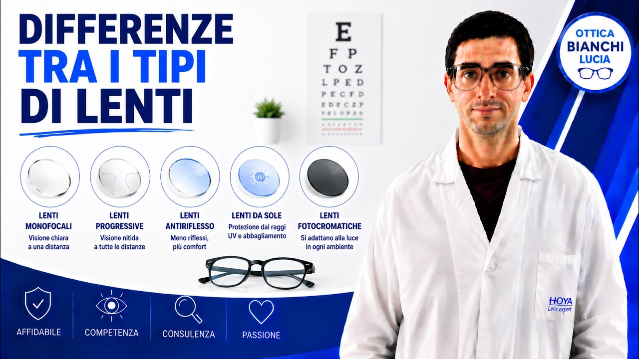 Lenti monofocali, a supporto accomodativo, progressive, office? Differenze e quando usarle!