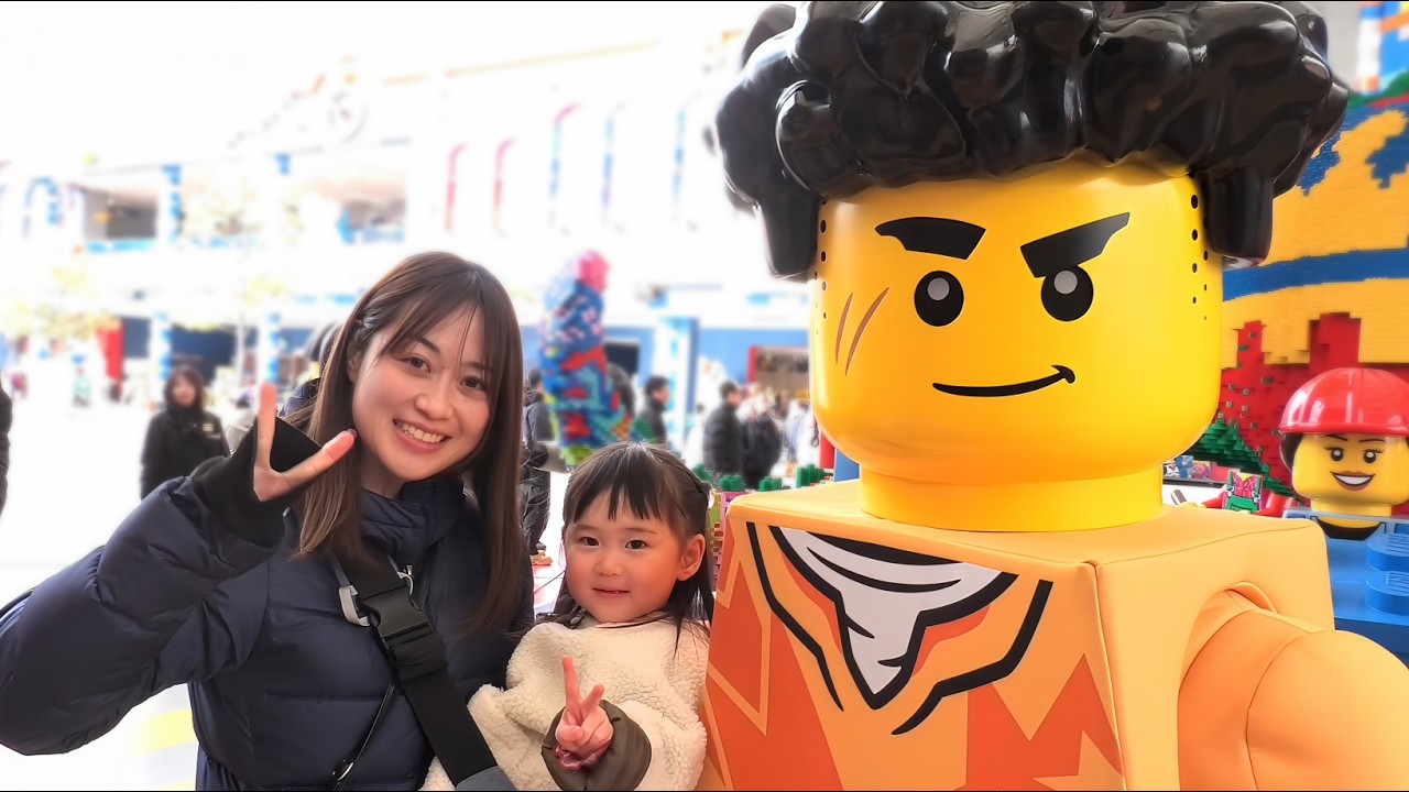 子連れレゴランド②🧱キャラと写真撮れて大興奮！レゴランドレストランでブロックポテト食べたよ🍟