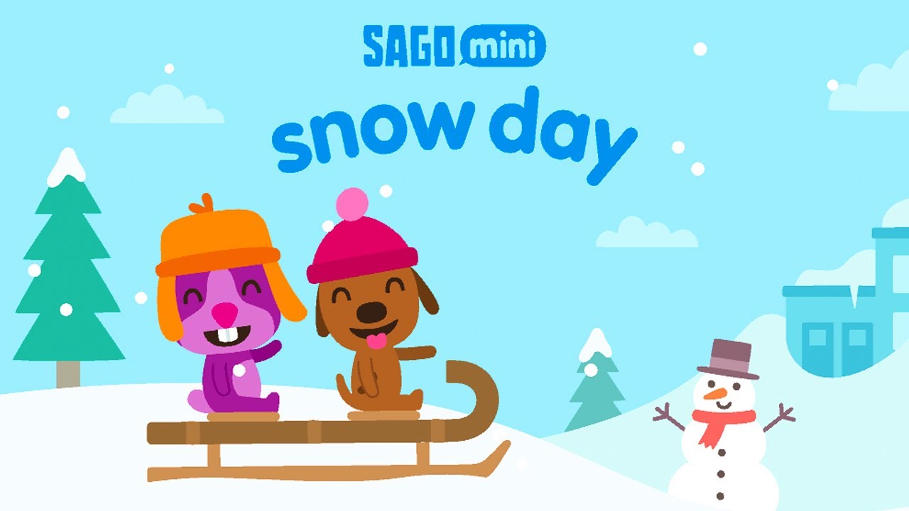 Sago Mini Snow Day Surprise - Let's go sledding! - Best App For Kids