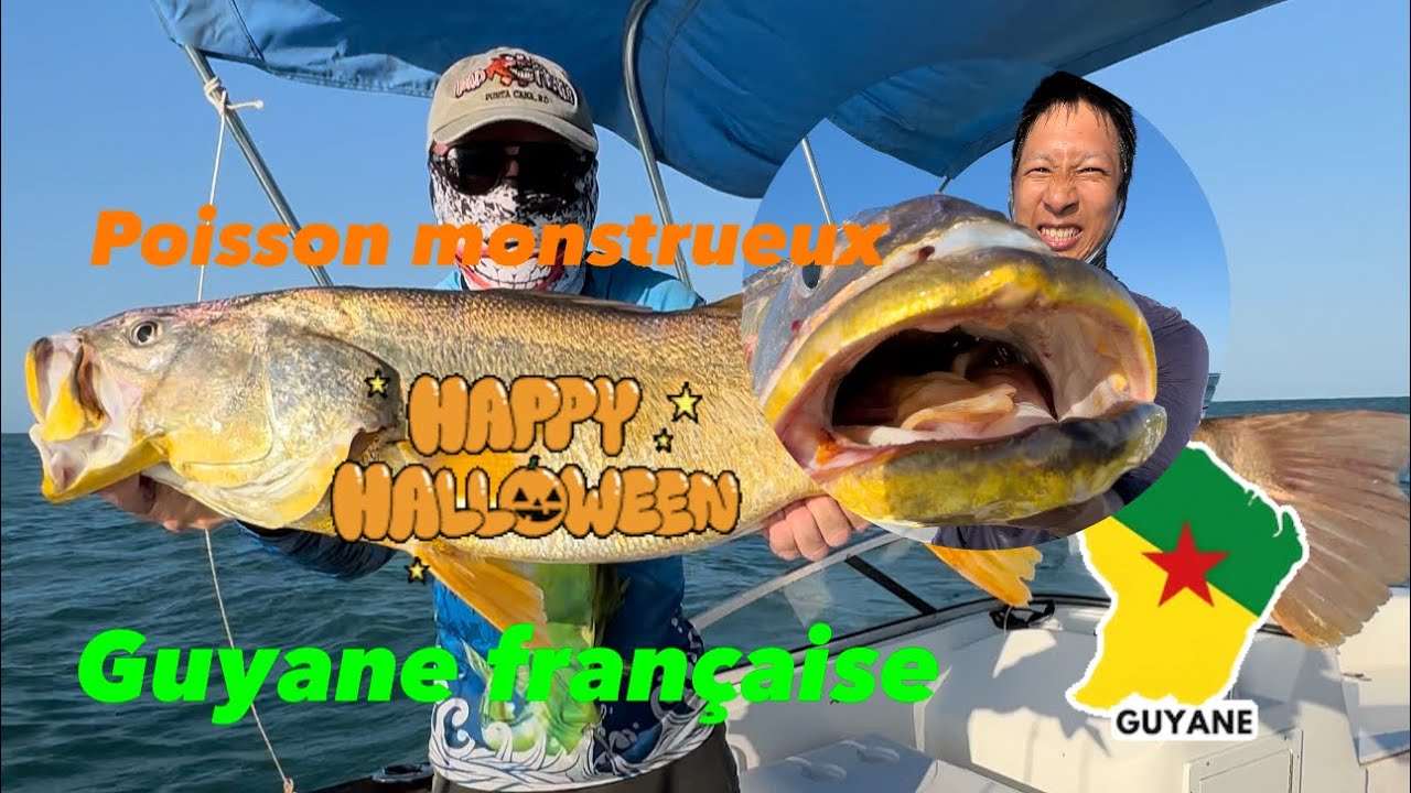 Pêche en Guyane.  Session Halloween 2024 aux îles du salut 🤙🏻🚤🎣🇬🇫