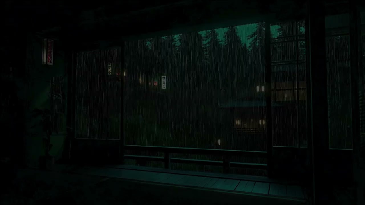 Forest Rain at Midnight | Calm Dark Room Atmosphere for Deep Sleep