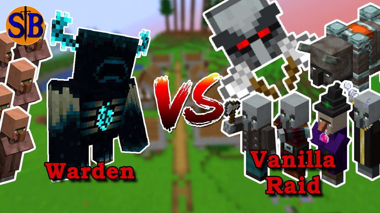 Can the Real WARDEN Defend against a Vanilla Raid | Minecraft Mob Battle