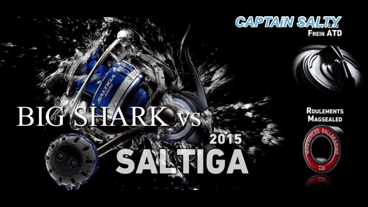 상어 vs 호주 낚시꾼. Big Shark vs 2015 Daiwa Saltiga 4500h.