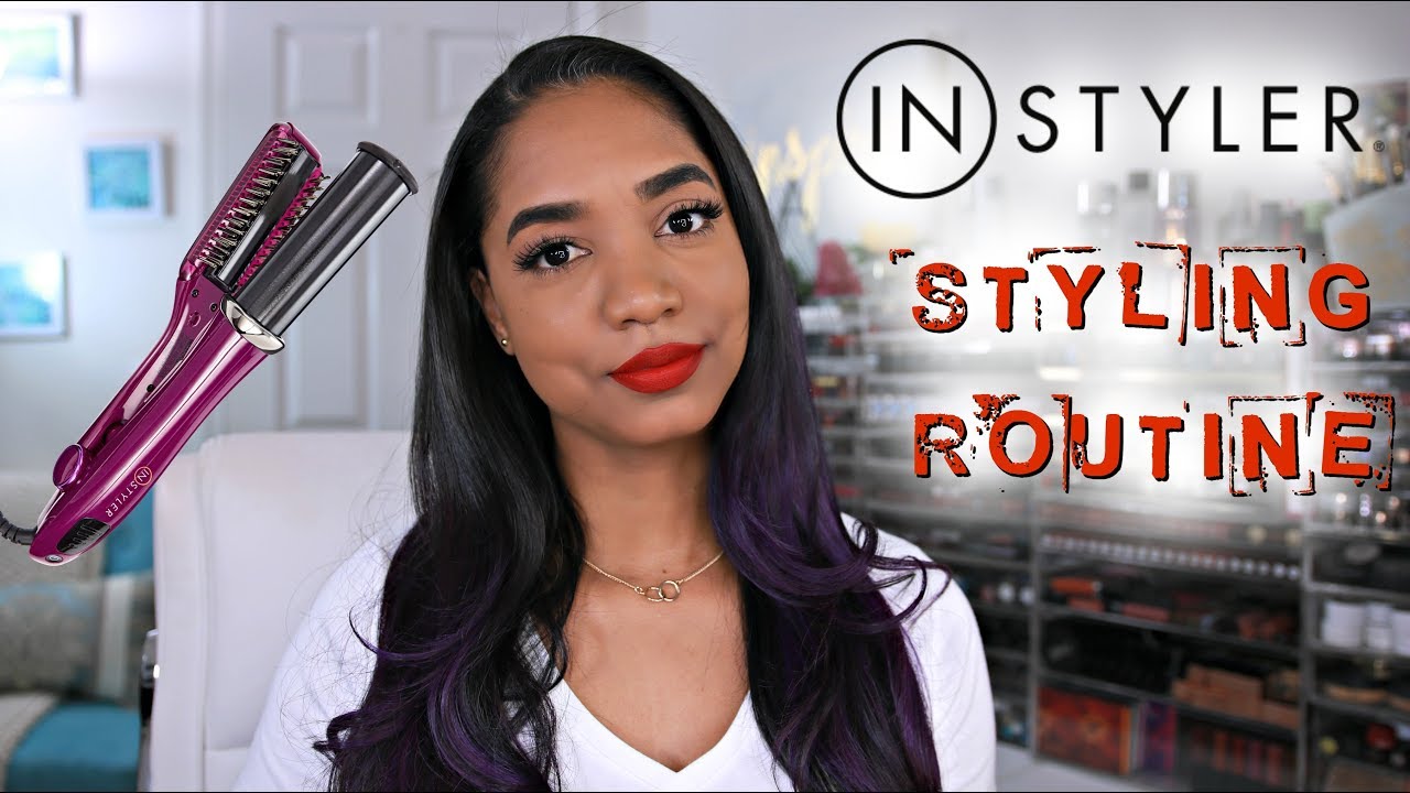 Hair Styling ROUTINE for LONG HAIR ♡ INSTYLER ROTATING IRON ♡