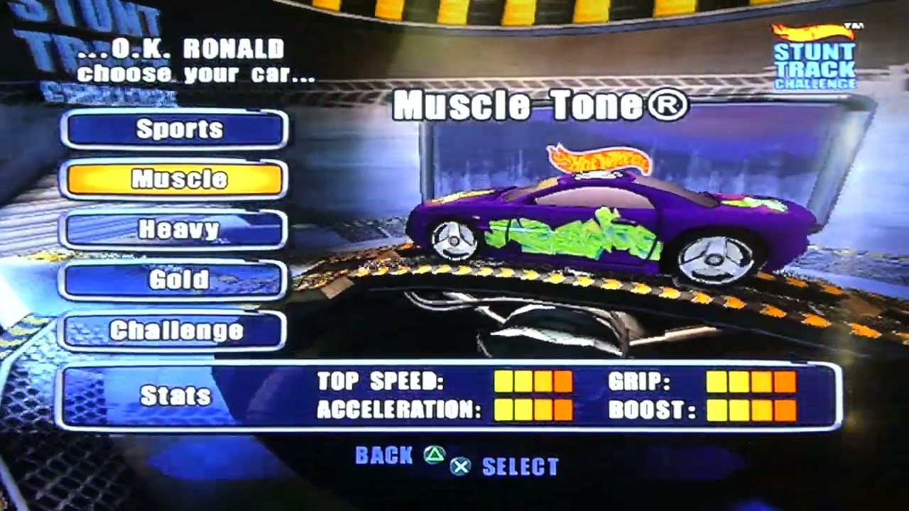 Swapped Music Hot Wheels Stunt Track Challenge (PS2) All Cars