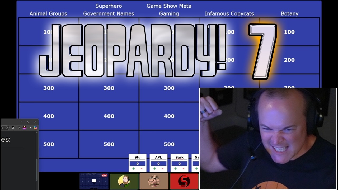 JAPANESE STANK - Mr Sark W/ NFEN Trebek, Stu Jennings, Sandy & APL (Jeopardy)