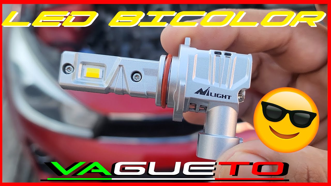 Focos Bicolor Nilight 9005/HB3 LED CS1 en el Kia Rio