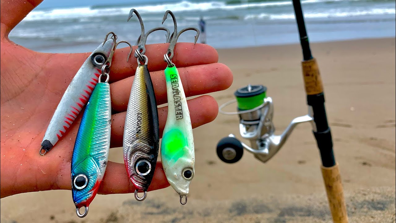 Pesca de ORILLA con JIGS || pesca de PLAYA.