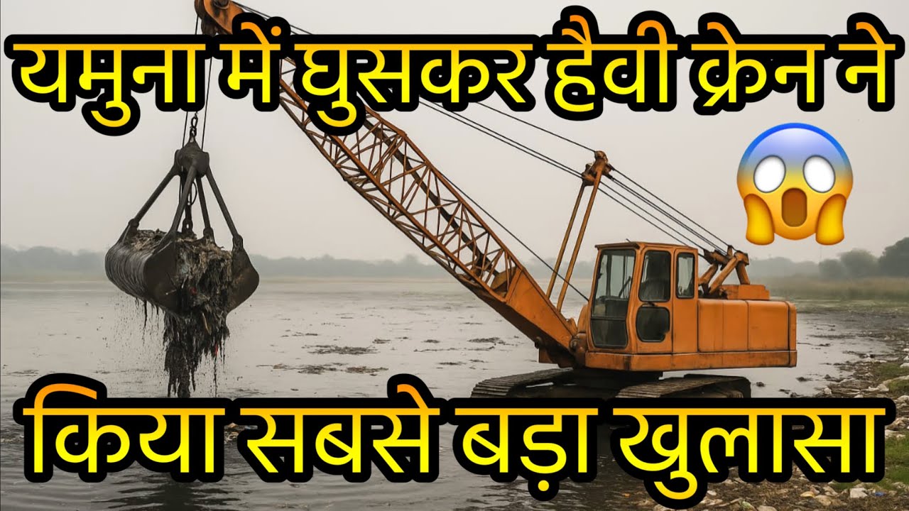 यमुना में घुसकर हैवी क्रेन ने किया सबसे बड़ा खुलासा | Yamuna clean up mission