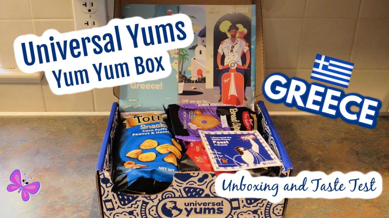 Greece UNIVERSAL YUMS Subscription Box Unboxing & Taste Test | July 2021 Yum-Yum Box