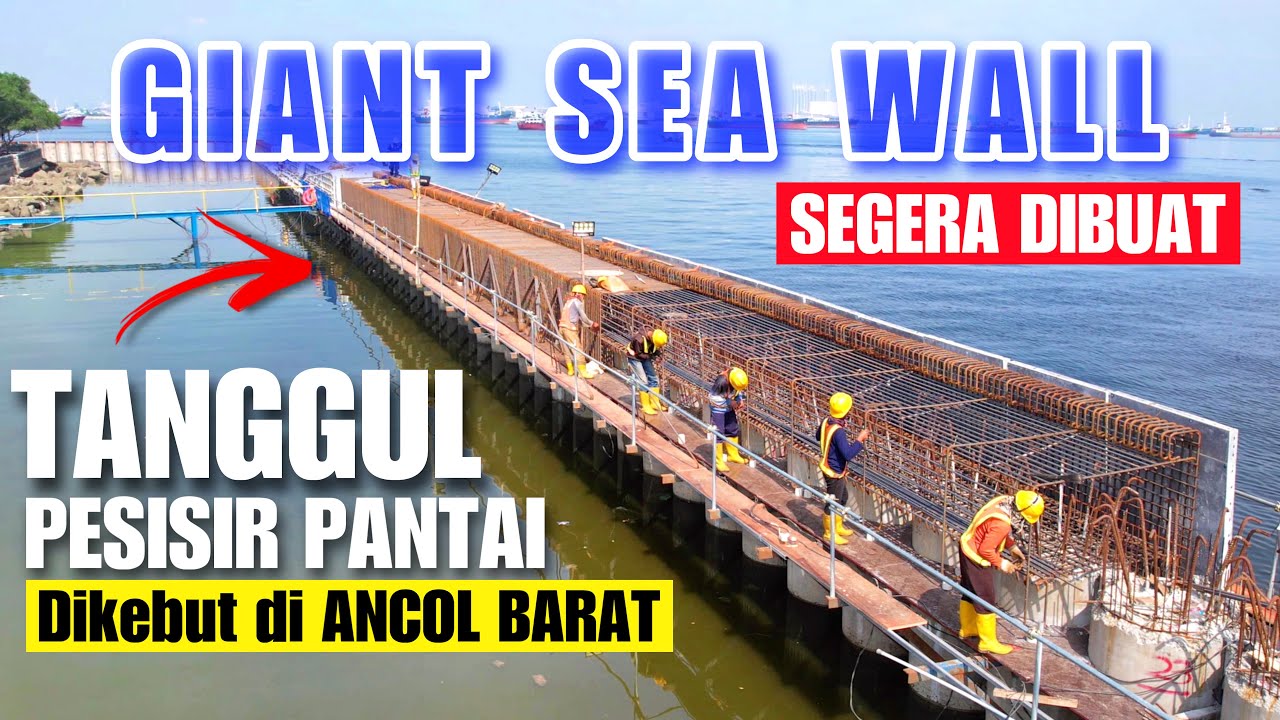 GIANT SEA WALL SEGERA DIBUAT‼️TANGGUL Pesisir Pantai Dikebut Di Ancol Barat. PROYEK NCICD