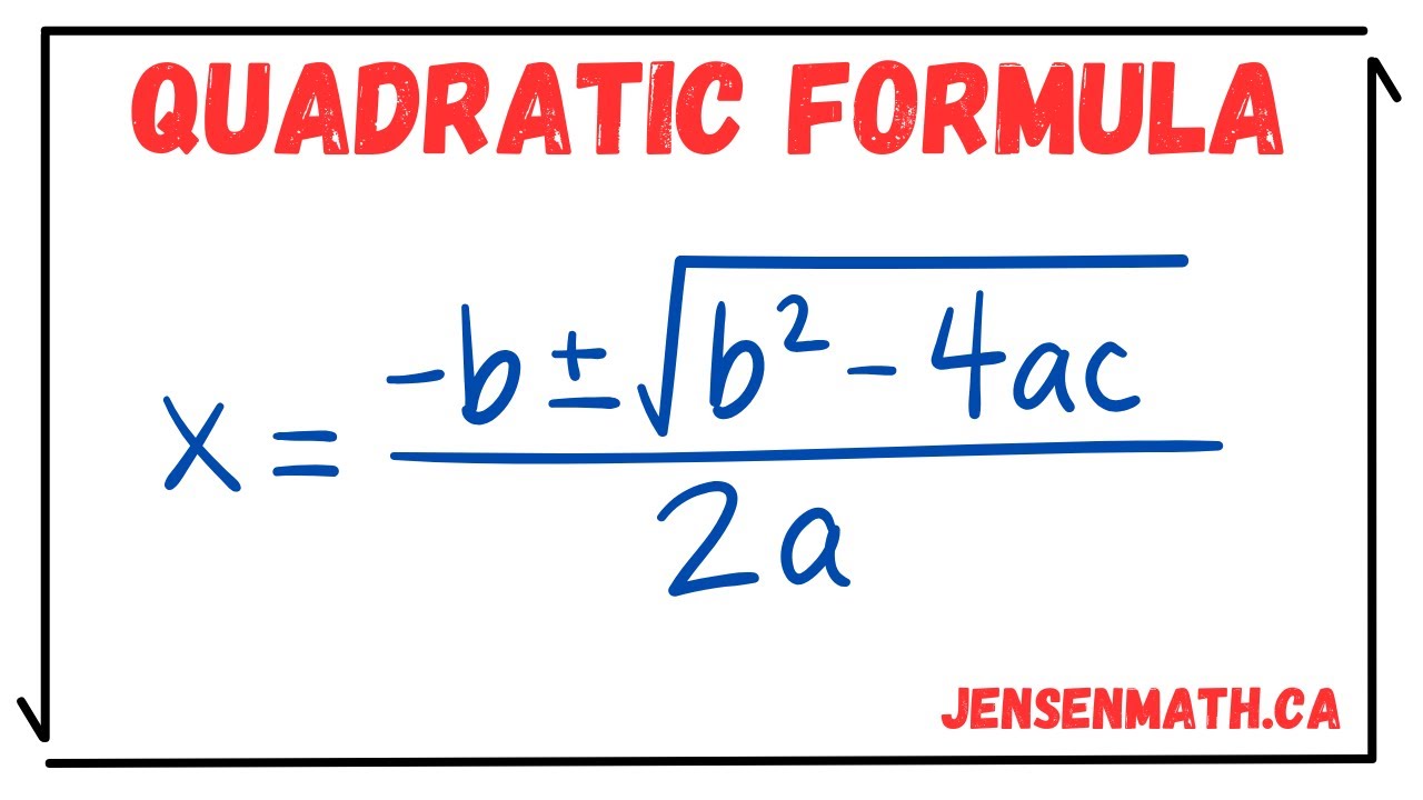 Quadratic Formula (full lesson) | math 10