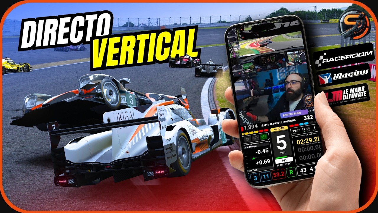 🔴Carreras Diarias - Le Mans Ultimate, Raceroom, iRacing! 😅 LIVE (Vertical)
