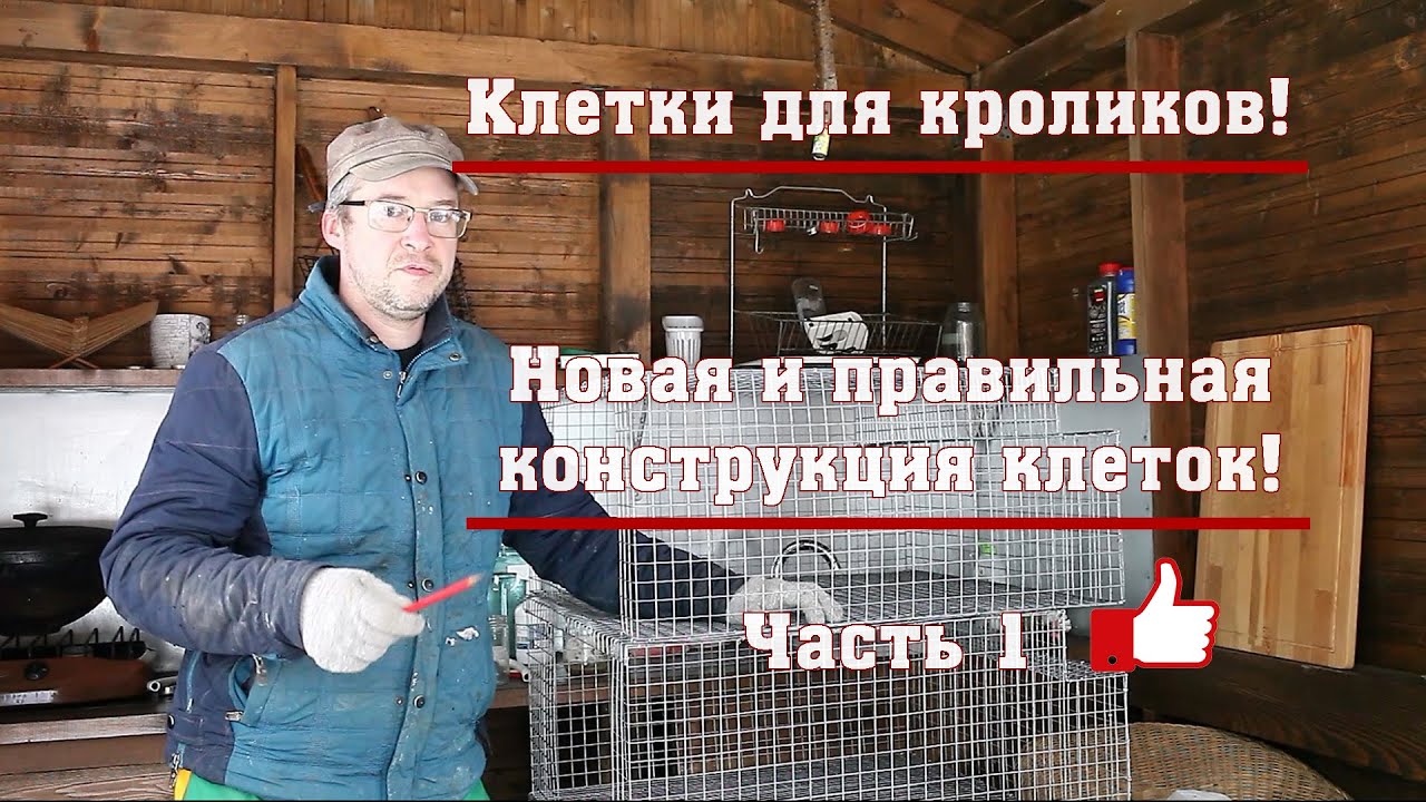 Клетки для кроликов! Новая и правильная конструкция клеток! Часть 1