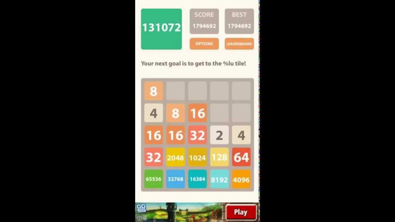 BEST RECORD 2048 5x5 with 131072 TILE over 2.0 MLN POINTS!!