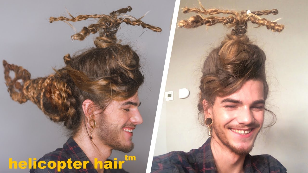 I turned my hair into a helicopter!