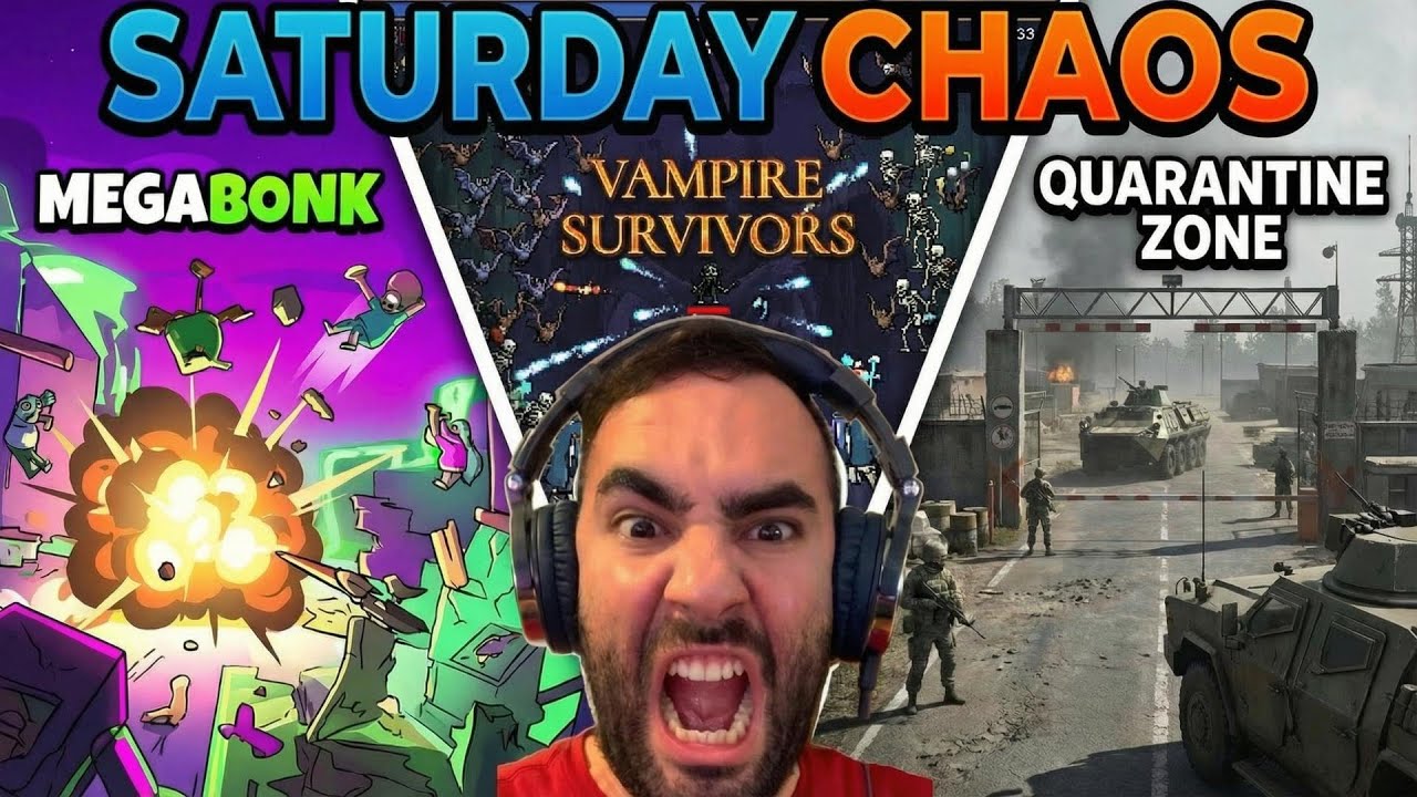 3 Games, 1 Stream: Megabonk, Vampire Survivors (Noob Run) & QZ! 🔴