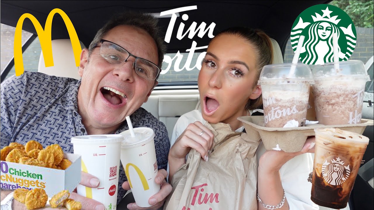 LETTING THE PERSON IN FRONT OF ME DECIDE WHAT I EAT for 24 hours | McDonald’s, Starbucks + more UK