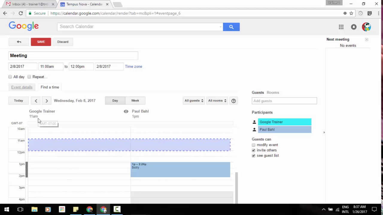Smarter meeting scheduling in Google Calendar on the web