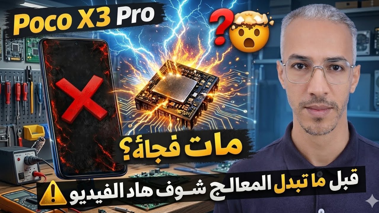Poco X3 Pro مات فجأة؟ 🤯 قبل ما تبدل المعالج شوف هاد الفيديو