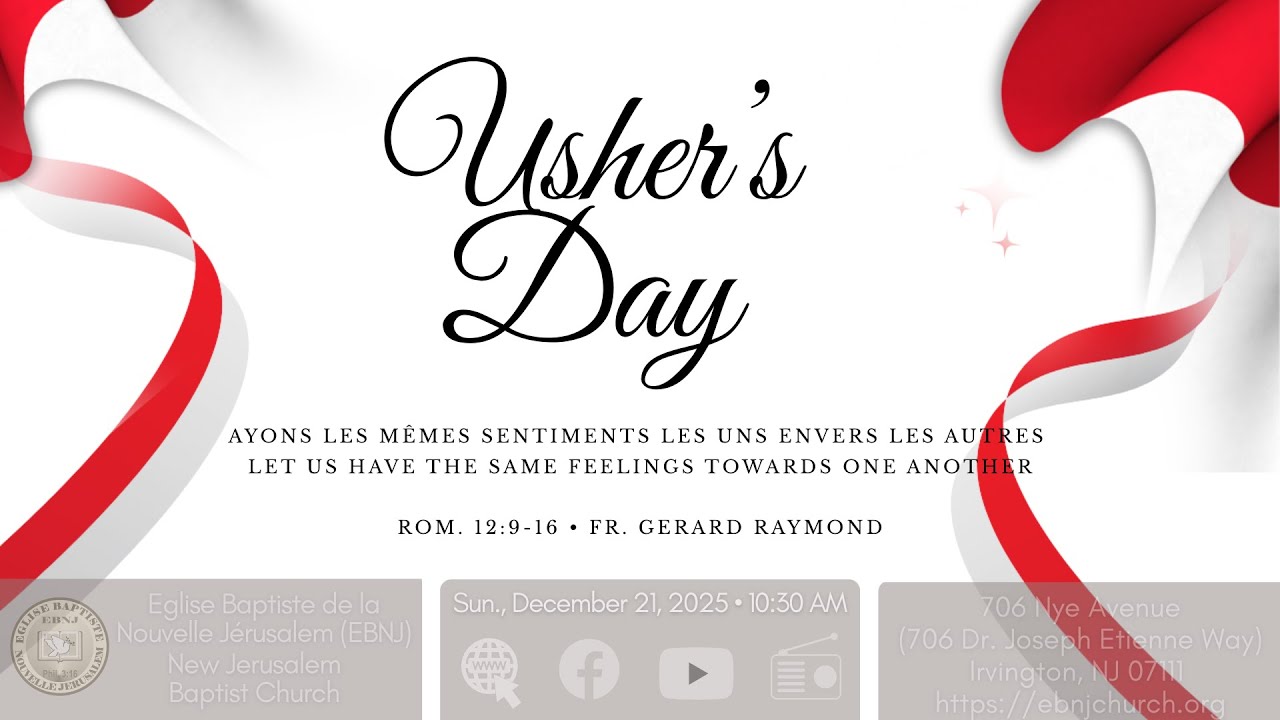 EBNJ Sunday Service | Usher's Day Celebration | December 21, 2025 @10:30AM