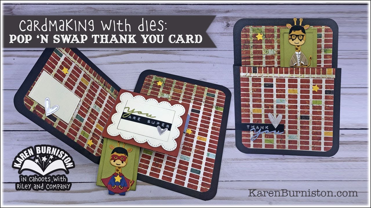 Cardmaking with Dies: Pop 'n Swap Thank You Card