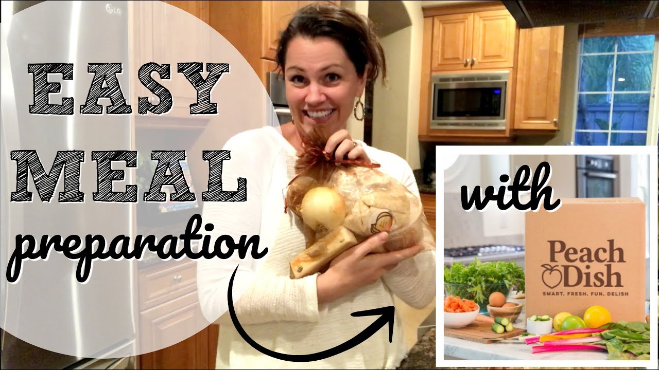 EASY MEAL PREP WITH PEACH DISH! ♡ Come check out the yummy meal we made!