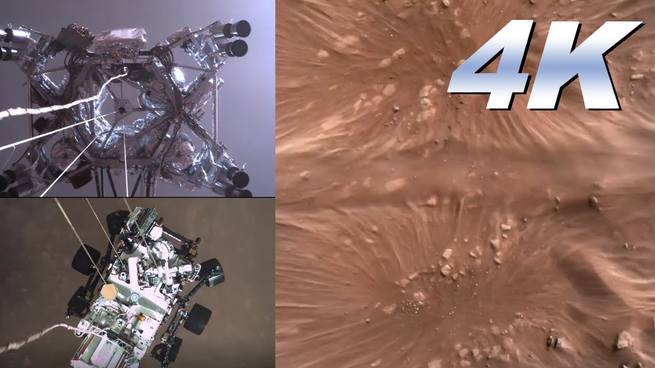 Vídeo real del aterrizaje de Perseverancia en Marte 4K