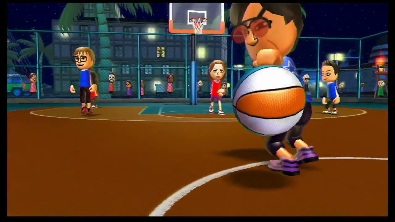 Wii Sports Resort   Basketball Samu Vs  Elisa level 2500