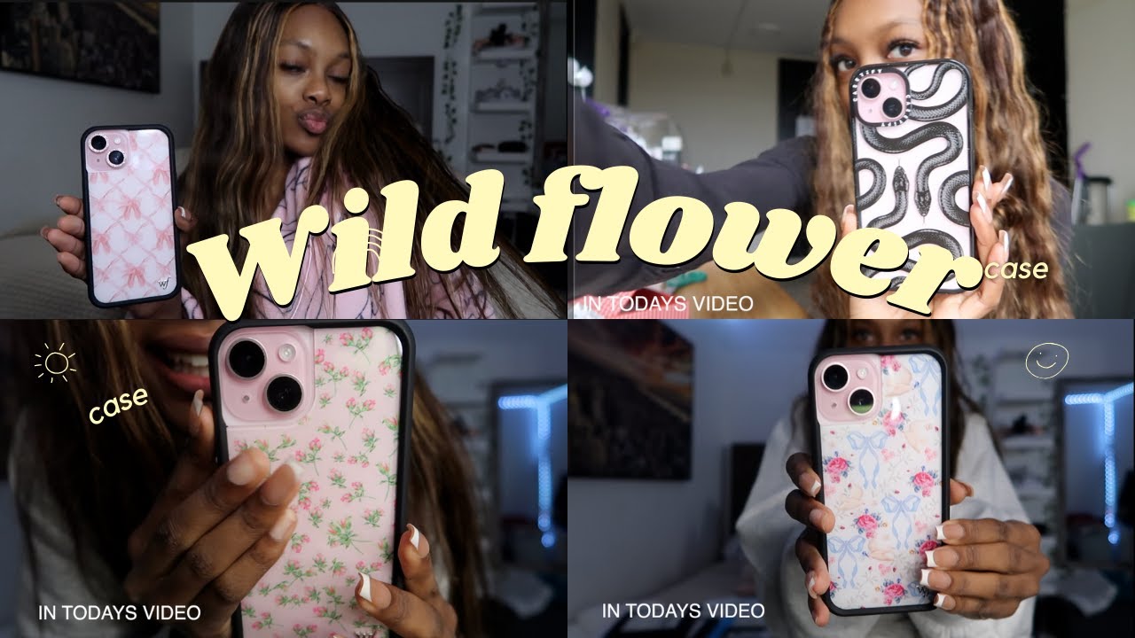 Cute Pink iPhone 15 Case Collection +Wildflower Case + Castify case