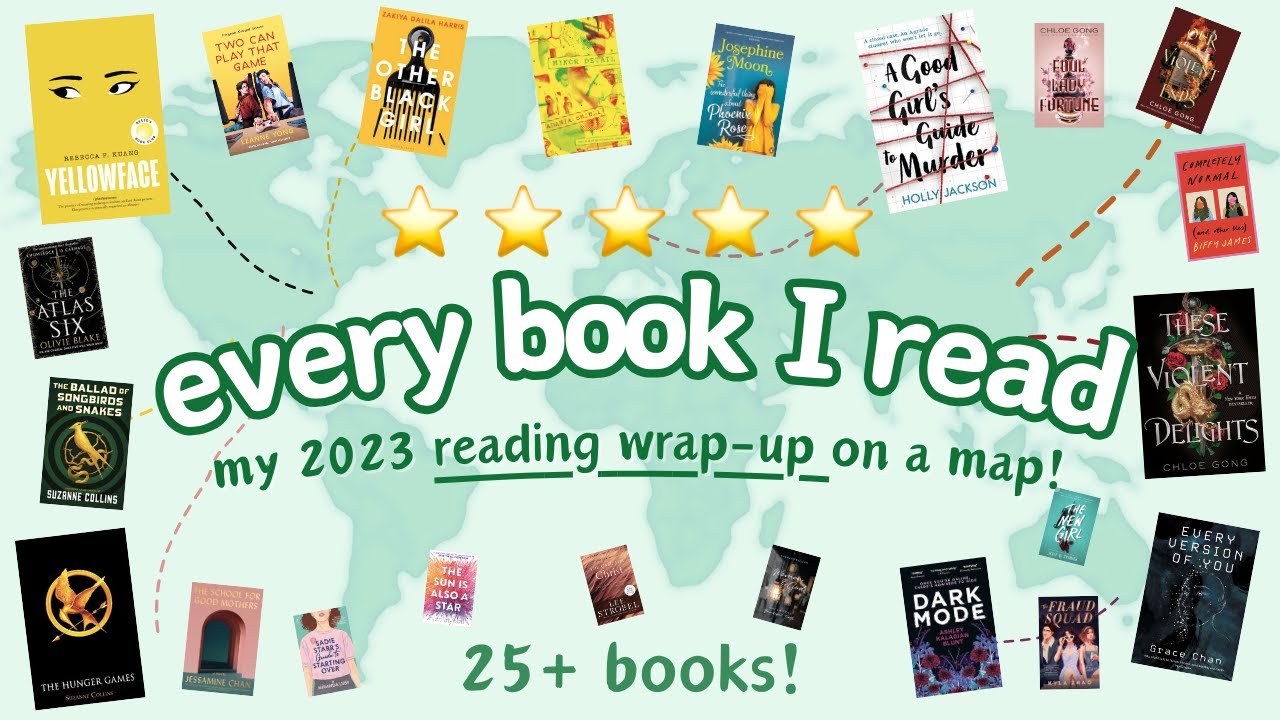 reading wrap-up: I mapped all the books I read in 2023 (spoiler-free)