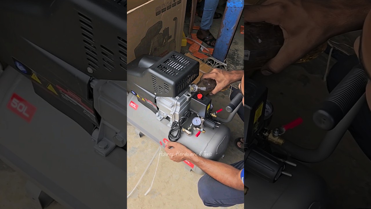 Air compressor with a capacity of 50 liters. 