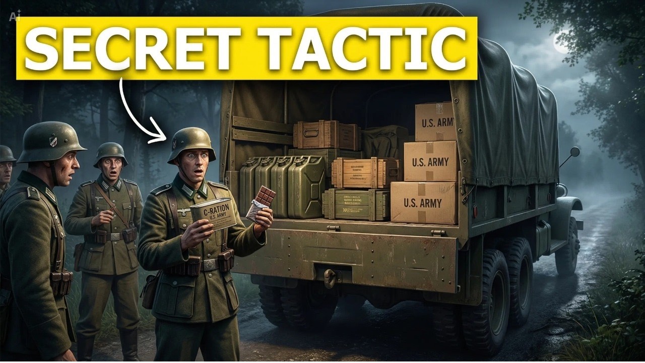 Немецкие солдаты обнаружили американский грузовик снабжения… и замерзли.