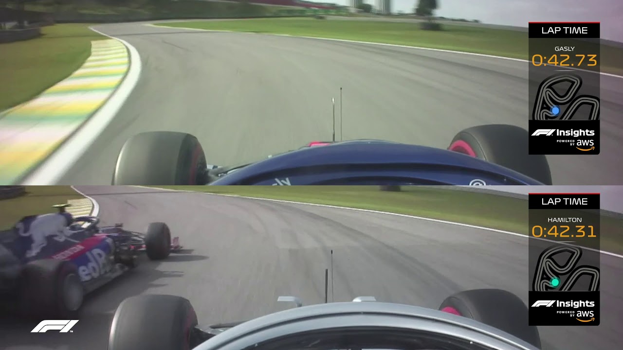 Gasly and Hamilton's Final Lap Fight To The Line | AWS | 2019 Brazilian Grand Prix