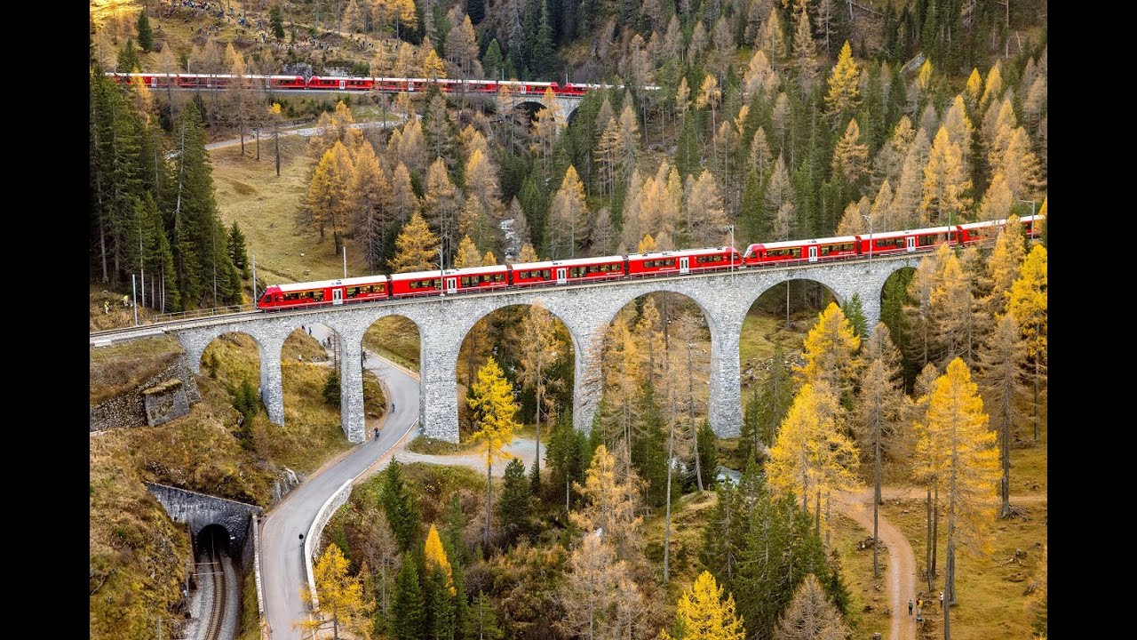Wereldrecord langste trein van de Rhätische Bahn | World record of the longest train