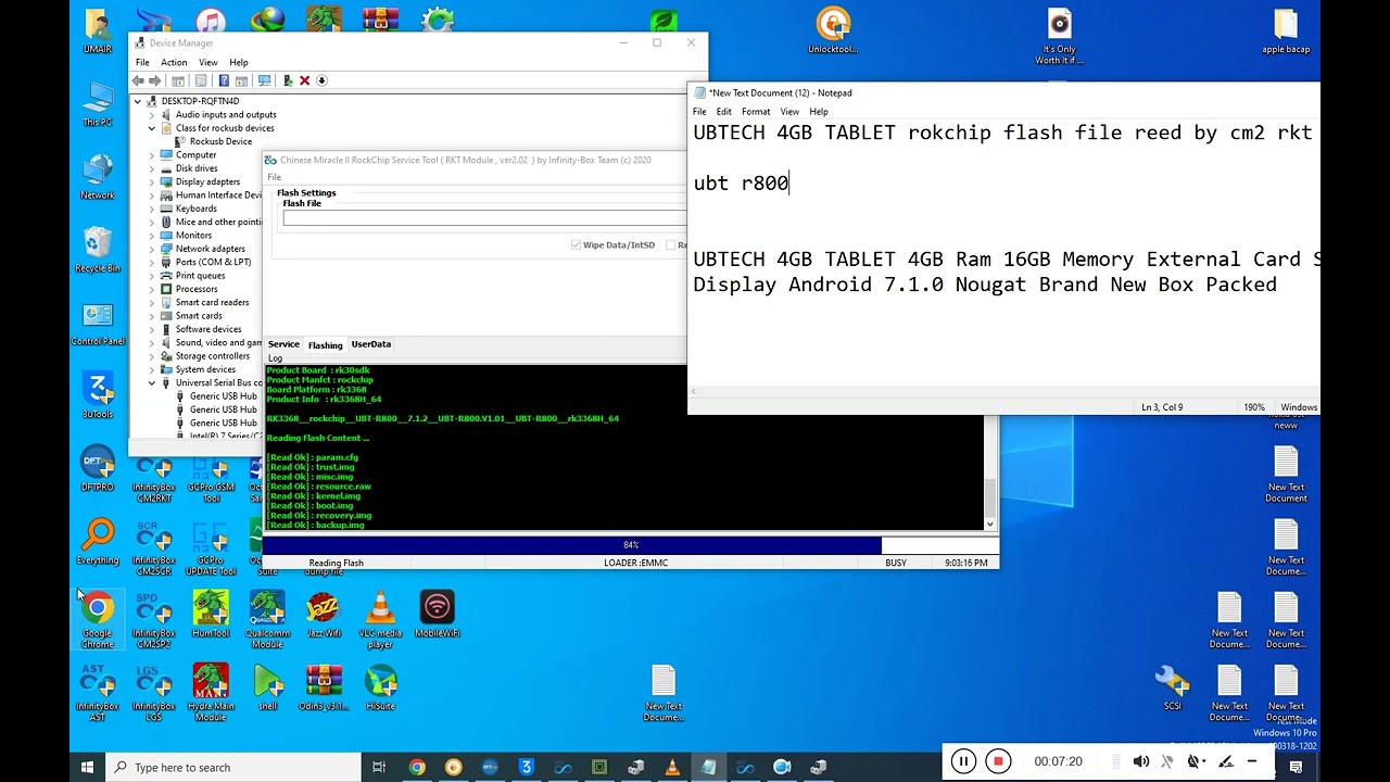 UBTECH 4GB TABLET rokchip flash file reed by cm2 rkt