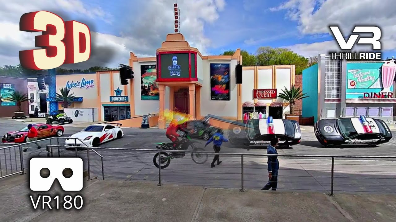 3D Car Stunt Show - OPERATION RED CARPET @ Movie Park Germany VR180