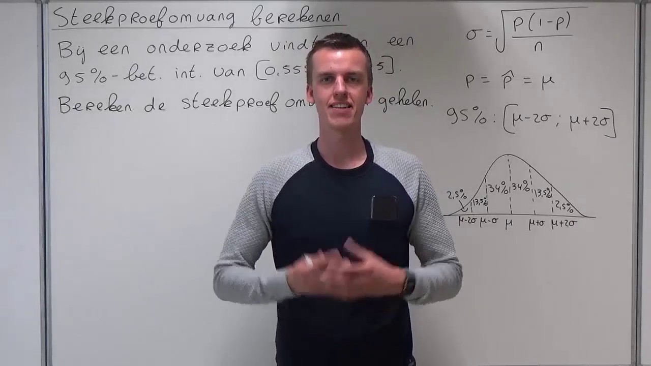 Steekproefomvang berekenen (HAVO wiskunde A)