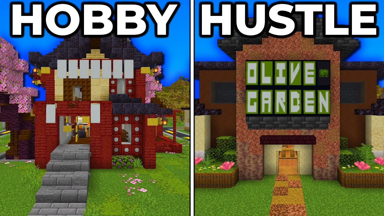 Я дал 32 игрокам Minecraft по одному участку для строительства бизнеса