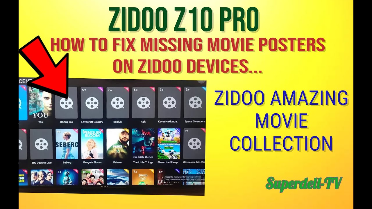Медиаплеер ZIDOO UHD | Исправление отсутствующего постера фильма | Раздел коллекции фильмов ZIDOO...