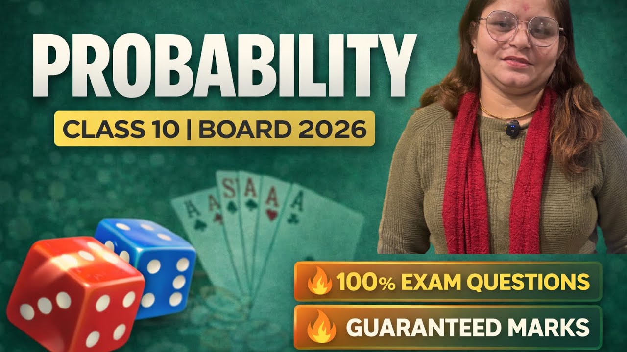 Class 10 Probability 🔥 Most Important Questions | 100% Board Exam Guarantee | Last Minute Revision